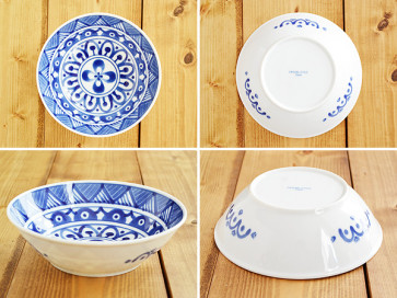 Majolica bowls, 17cm, 4 piece set, lightweight dishes