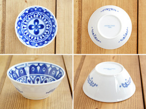 Majolica bowls, 11cm, 4 piece set, lightweight dishes