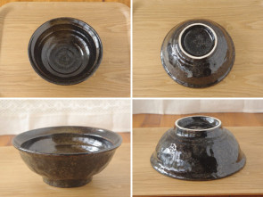 YUTEKIKESHOU pebbly 21cm ramen bowl